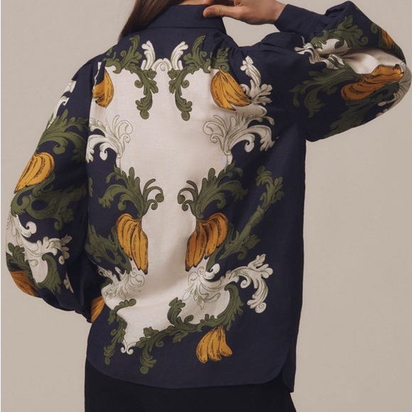 Farm Rio Banana Button Down Blouse - Picture 3 of 8